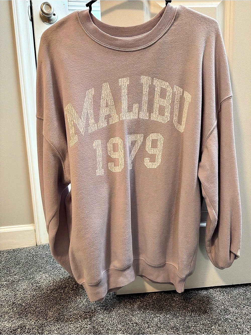 Oversized Graphic Sweatshirt in Purple Like New